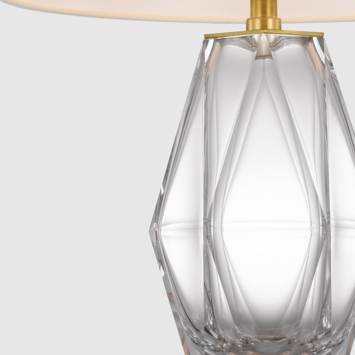TABLE LAMP HEXAGONAL CLEAR GLASS (NRD)
