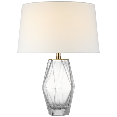 TABLE LAMP HEXAGONAL CLEAR GLASS