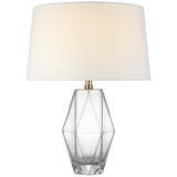 TABLE LAMP HEXAGONAL CLEAR GLASS (NRD)