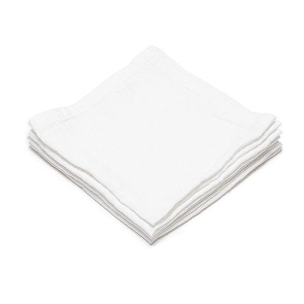 NAPKIN OPTICAL WHITE STONE WASHED 19" #57117