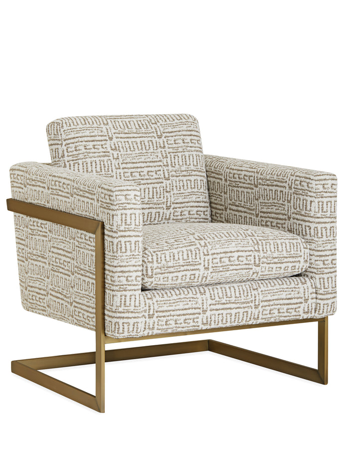 CHAIR SQUARE ANTIQUE BRASS LEGS #57289