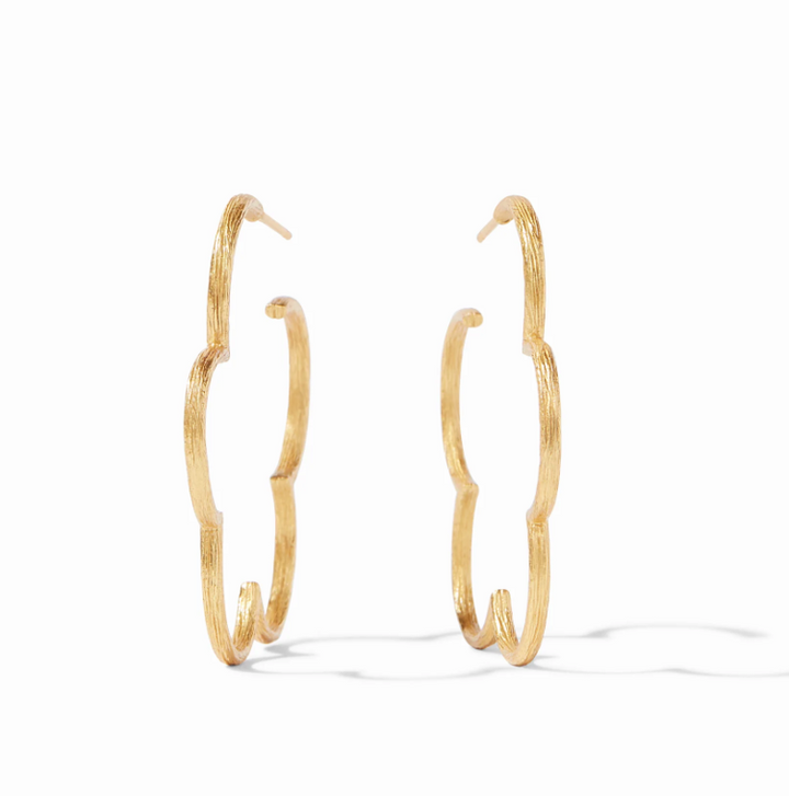 EARRING HOOPS GARDENIA TEXTURED