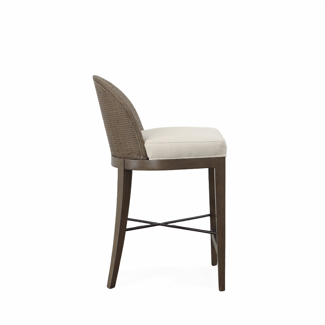 TYBEE COUNTER STOOL - MINK GREY/FLAX