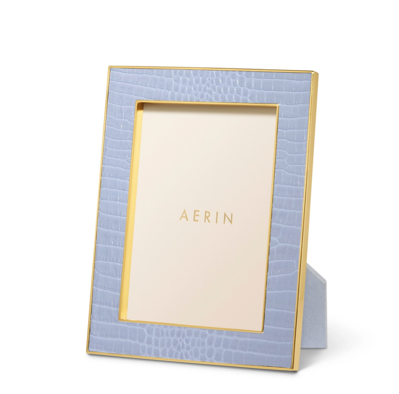 AERIN CLASSIC CROC LEATHER FRAME - BLUE (Available in 2 Sizes)