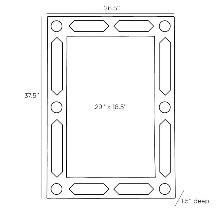 MIRROR NATURAL RATTAN #57370