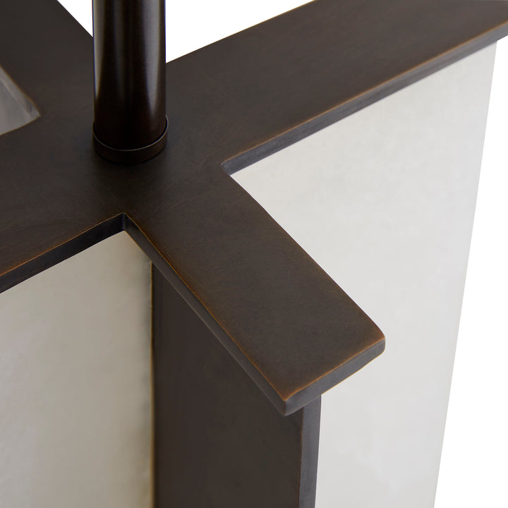 TABLE LAMP ALABASTER BRONZE I-BEAM #57371