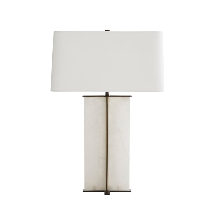 TABLE LAMP ALABASTER BRONZE I-BEAM #57371