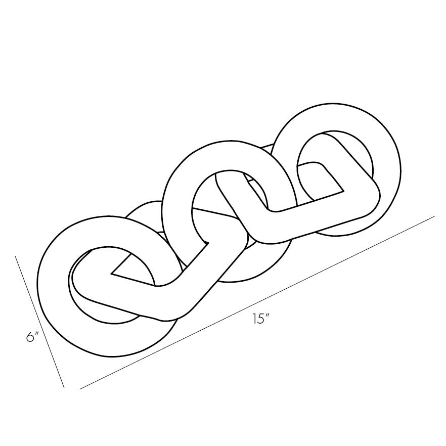 SCULPTURE CHAIN EBONY WOOD #57373