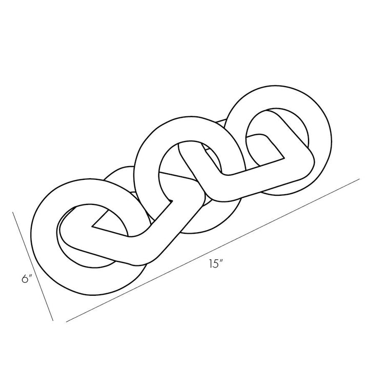 SCULPTURE CHAIN EBONY WOOD #57373