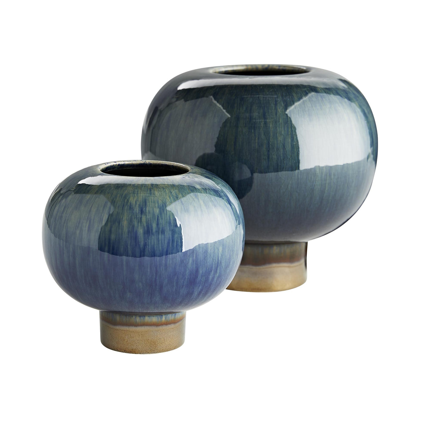 VASE ROUNDED PEACOCK (Available in 2 Sizes)