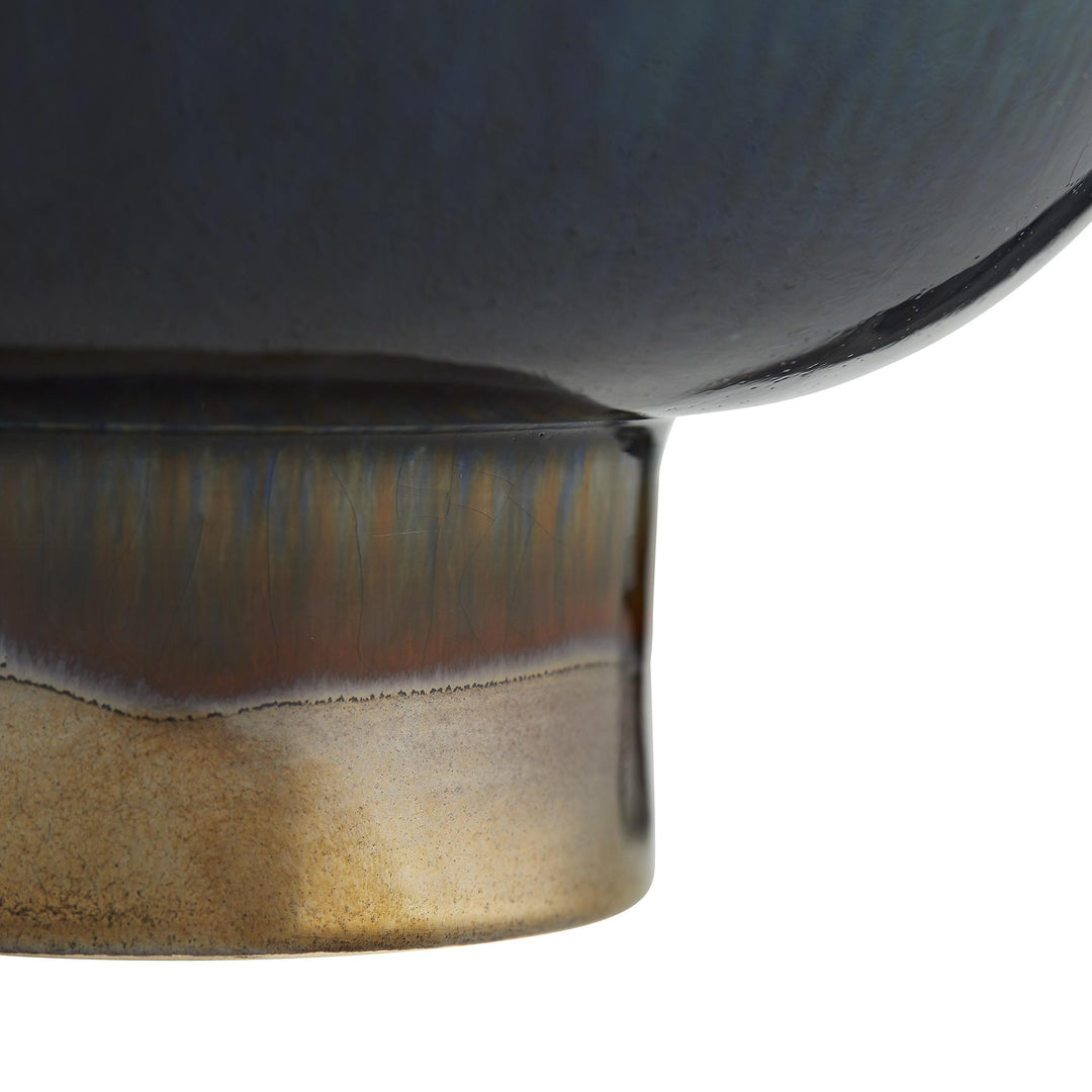 VASE ROUNDED PEACOCK