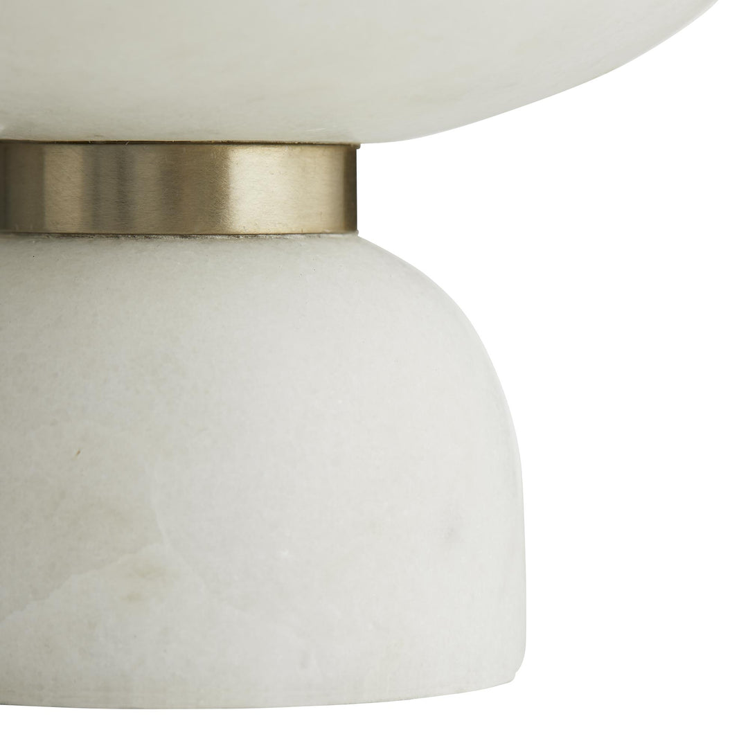 CENTERPIECE WHITE MARBLE BRASS BELT #57380