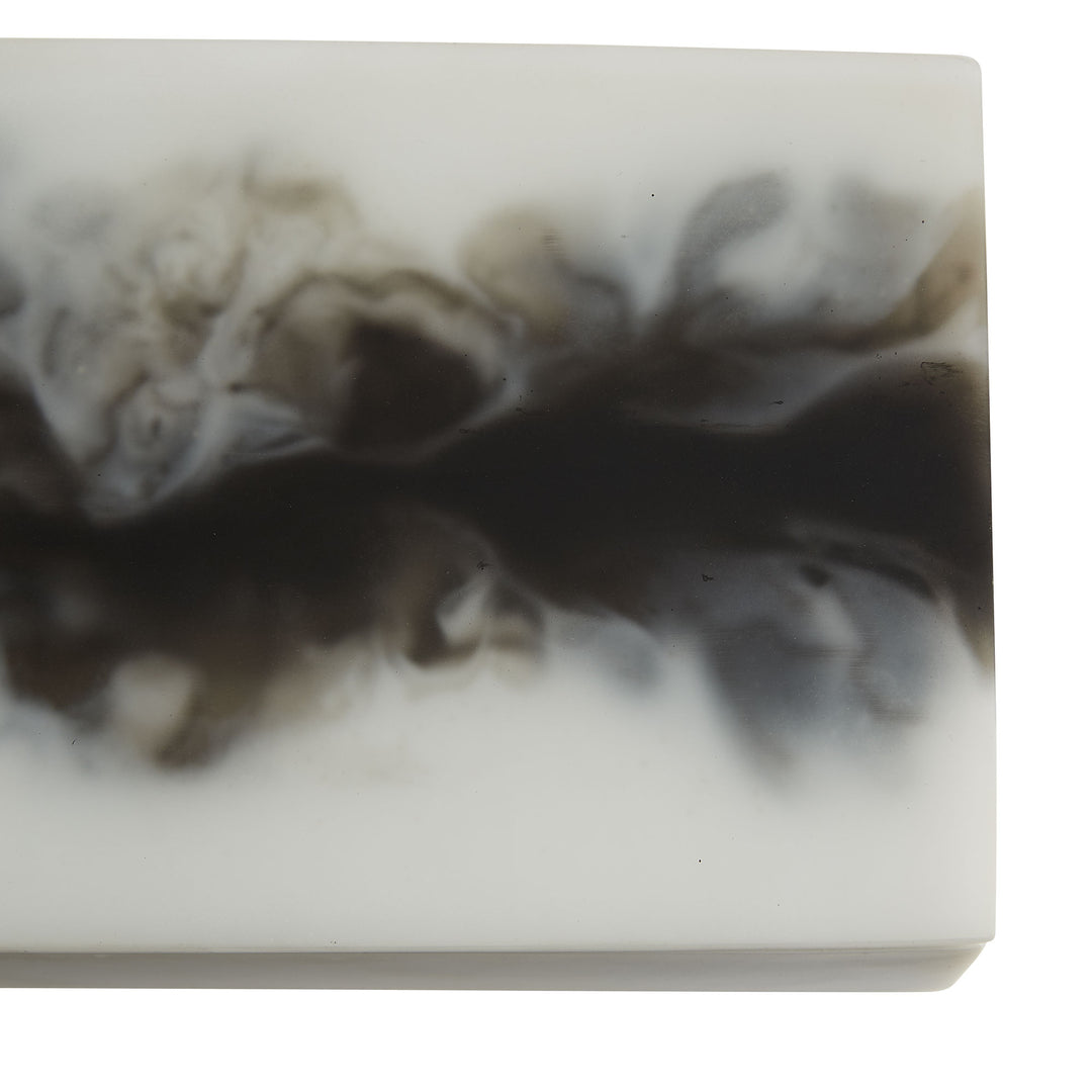BOX RESIN BLACK WITH WHITE