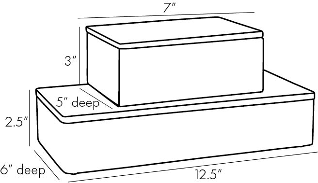 BOX RESIN BLACK WITH WHITE