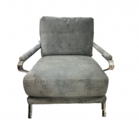 CHAIR S/S METAL FRAME REGENCY HAZE