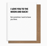 LOVE GREETING CARD "MOON & BACK"