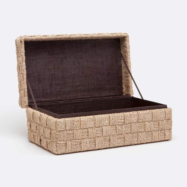 BOX ABACA LATTICE NATURAL LARGE