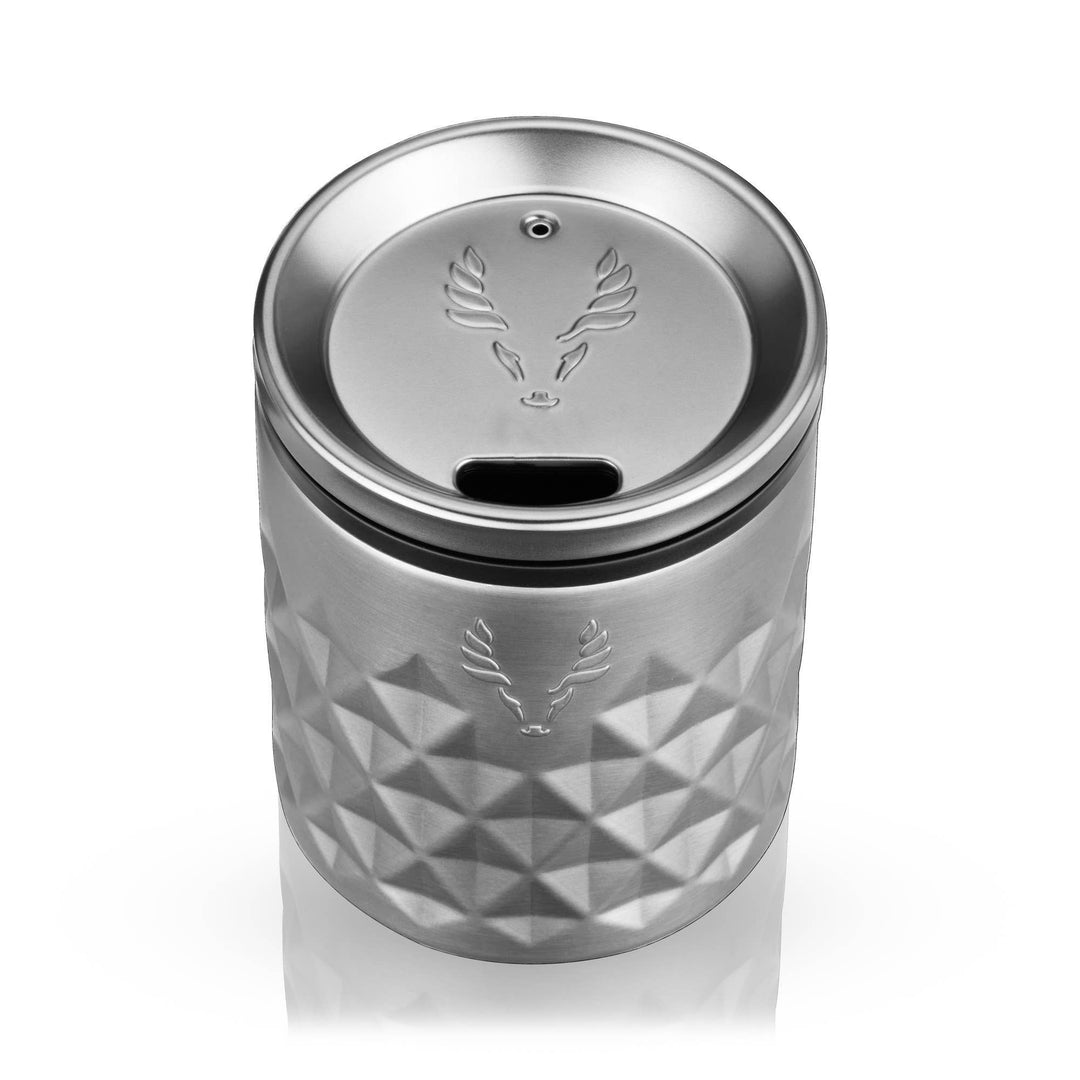 TUMBLER DOUBLE WALLED ROCKS WITH LID PLATINUM