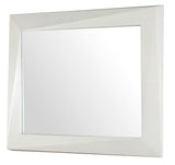 FACETED MIRROR - LIGHT PARCHMENT