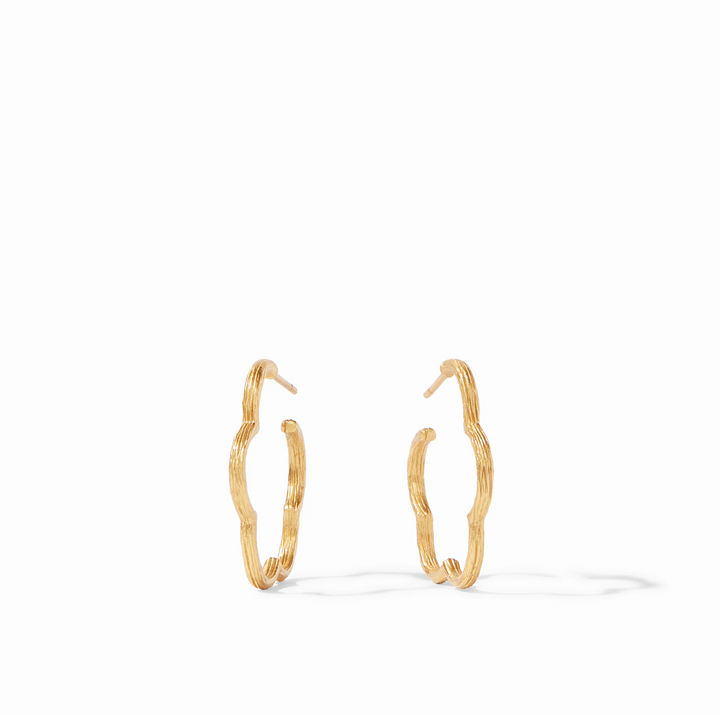 EARRING HOOPS GARDENIA TEXTURED