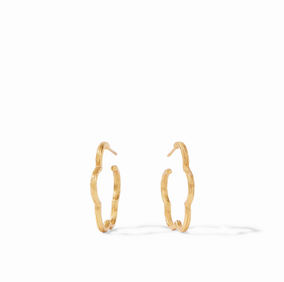 EARRING HOOPS GARDENIA TEXTURED