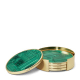 COASTERS LUCAS MOSAIC MALACHITE S/4