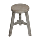 STOOL TABLE WHITE WASH ROUND