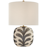 TABLE LAMP BISQUE & BLACK PEARL MED