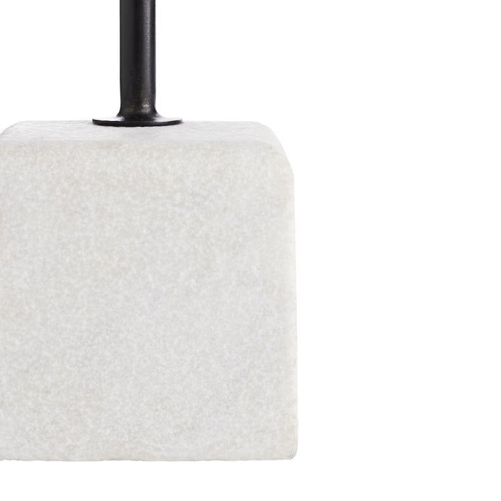 DRINK TABLE WHITE MARBLE BASE WITH OAK SMOKE TOP #58604