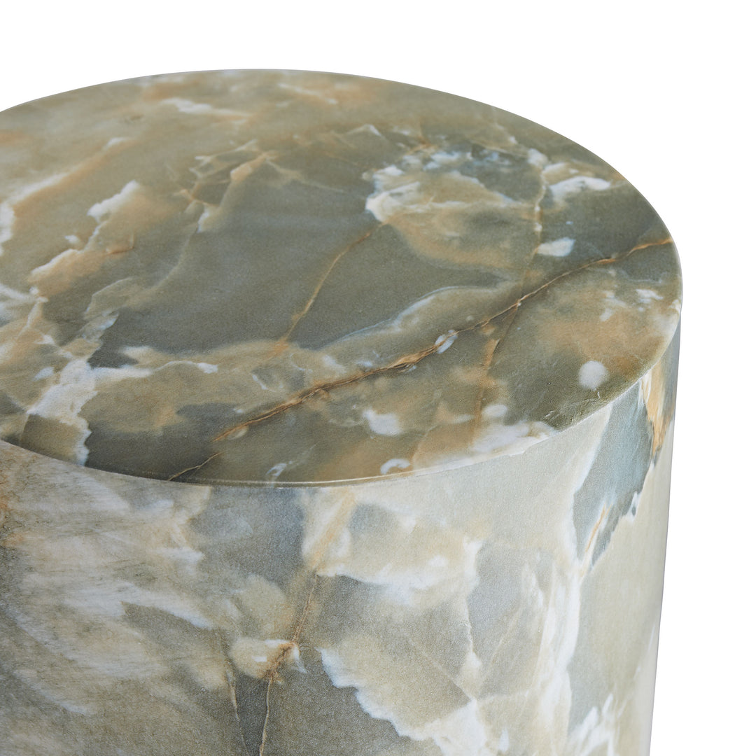 ACCENT TABLE JADE FAUX MARBLE ROUND #58607