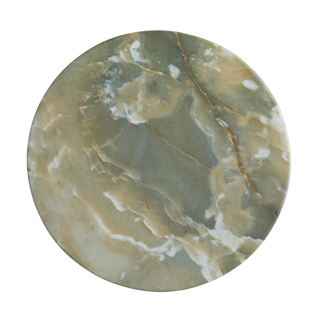 ACCENT TABLE JADE FAUX MARBLE ROUND #58607