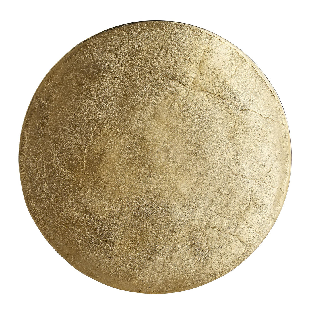 END TABLE 2-TONE GOLD TOP WOOD BOTTOM #58615