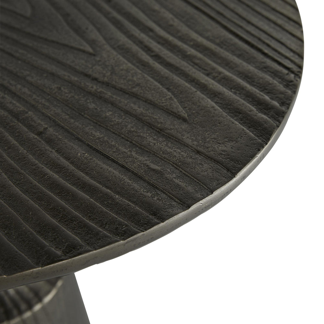 END TABLE GRAPHITE FAUX BOIS (NRD) #58616