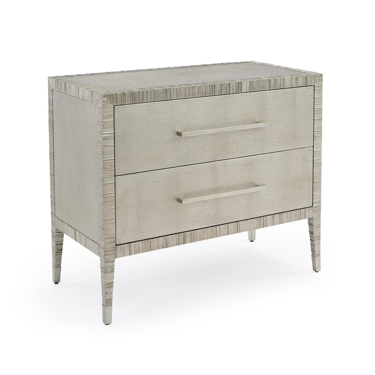 NIGHTSTAND BURNISHED PEWTER