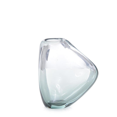 VASE ABSTRACT CLEAR NAVY BLUE (Available in 2 Sizes)