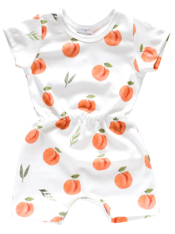 ROMPER CINCHED SLEEVE PEACHES