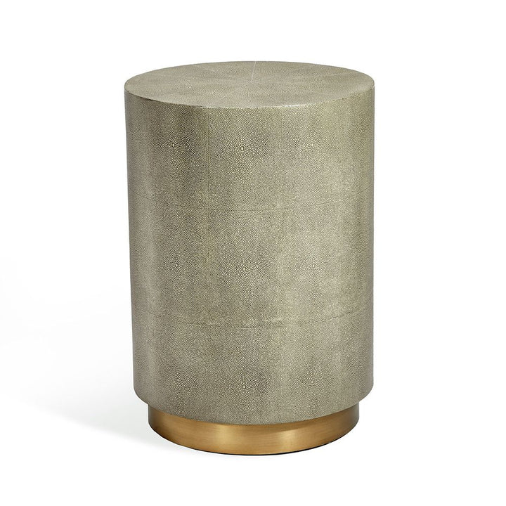 SIDE TABLE ROUND DRUM SHAGREEN #59032 (NRD)