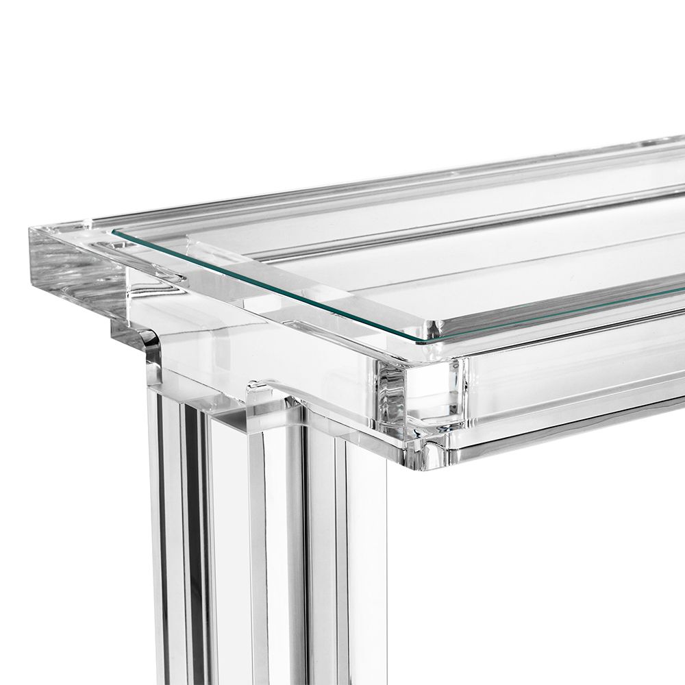 TABLE HUGGING ACRYLIC & GLASS