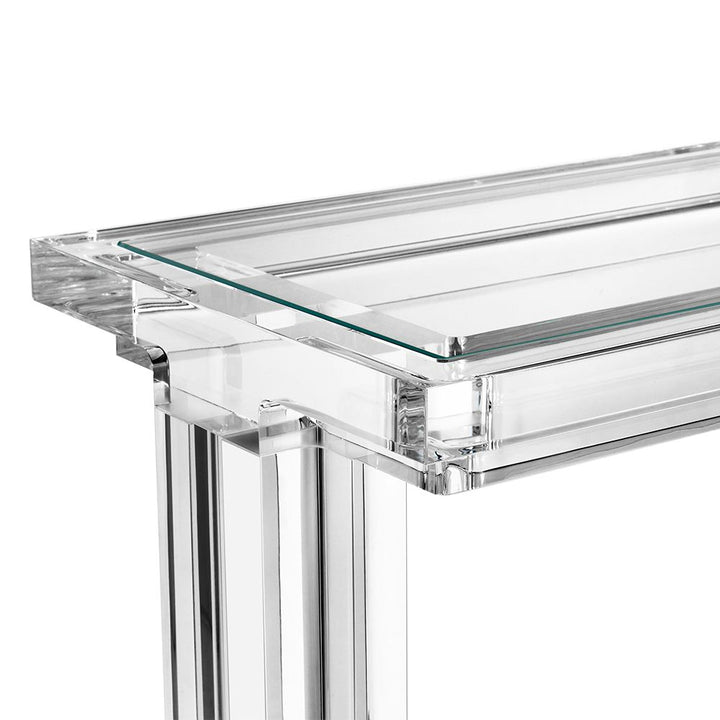 TABLE HUGGING ACRYLIC & GLASS