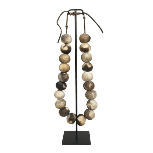 NECKLACE WITH METAL STAND NATURAL CERAMIC