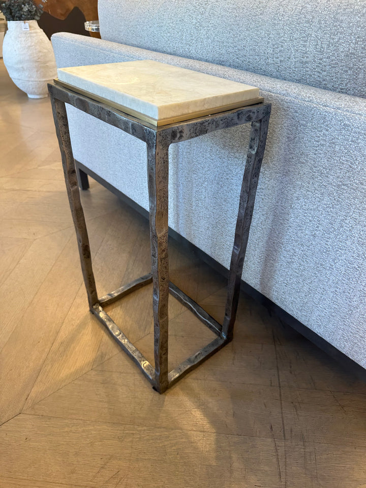 SIDE TABLE STEEL BASE & CRYSTAL STONE TOP #59352