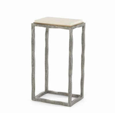 SIDE TABLE STEEL BASE & CRYSTAL STONE TOP