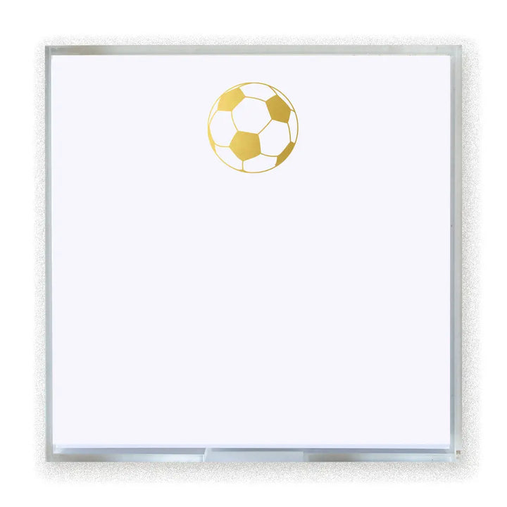 NOTEPAD SMALL GOLD FOIL SOCCER