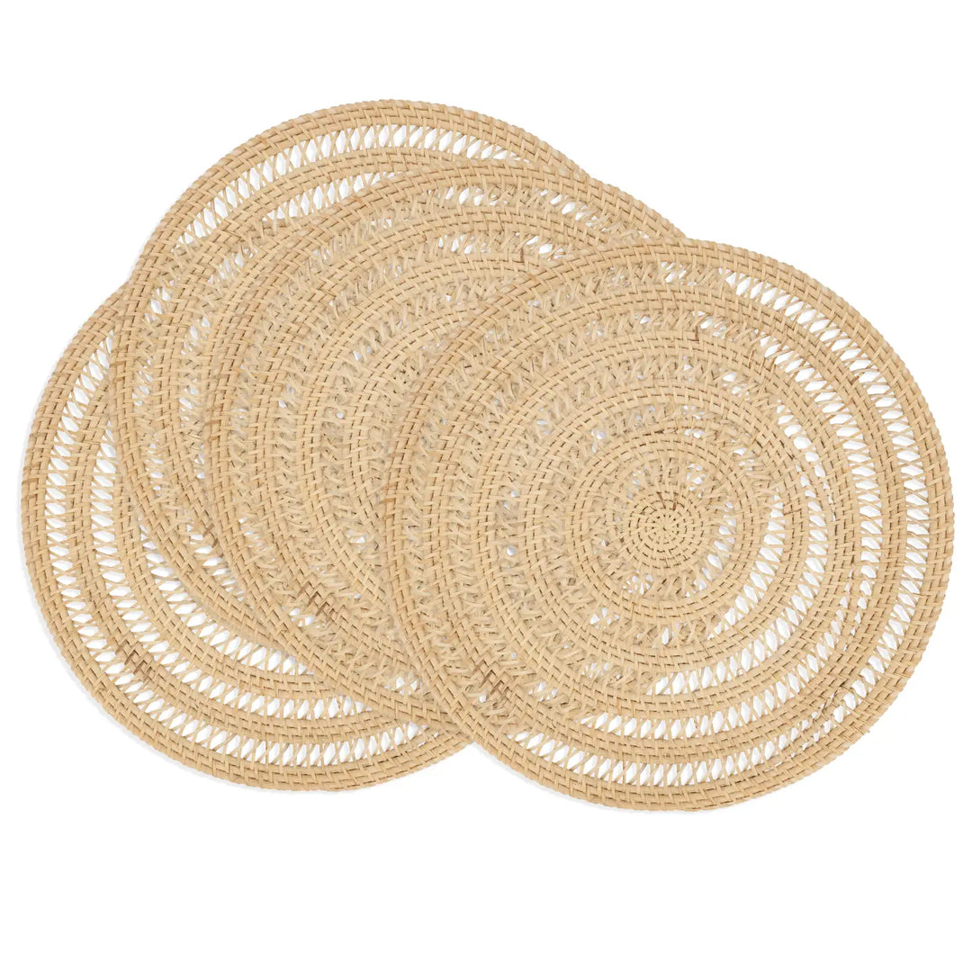 PLACEMAT NATURAL WEAVE RATTAN
