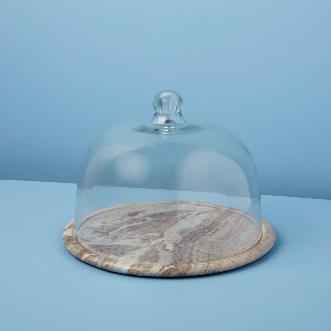 CLOCHE MARBLE & GLASS #59539