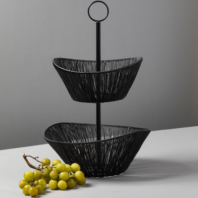 BASKET 2-TIER WIRE (Available in 2 Colors)