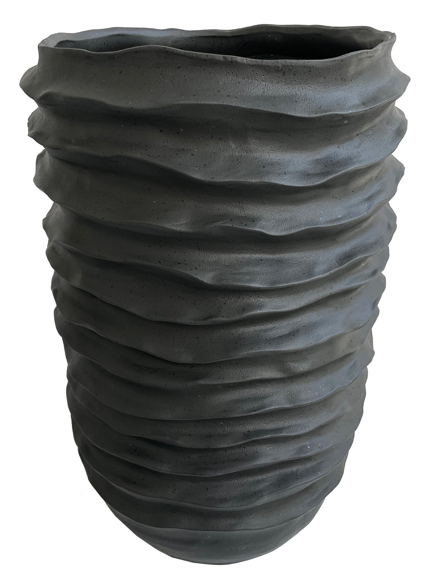 VASE/POT CERAMIC ANTHRACITE