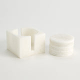 COASTERS ALABASTER WITH HOLDER S/8