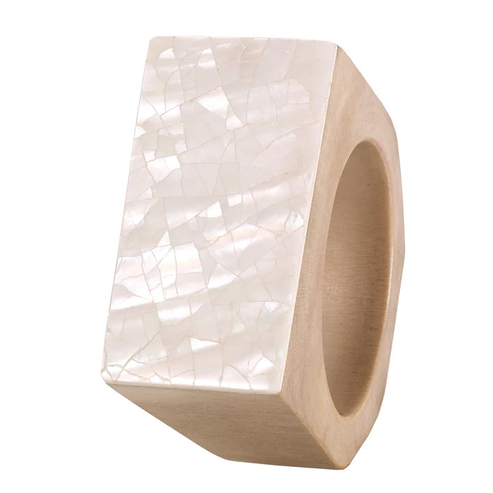 NAPKIN RING CRACKED SHELL #59632