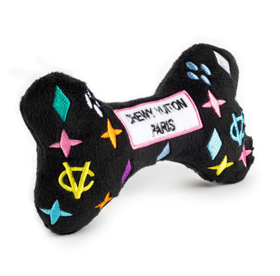 DOG TOY BLACK VUITON BONE